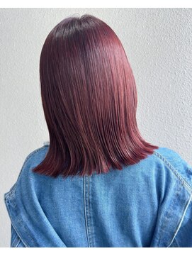 ロージアバイアルティナ(ROSIER by artina) ワインレッド_チェリーレッド_切りっぱなしボブ