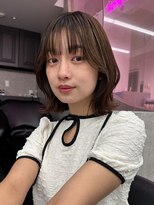 ロンドワン 三宮元町(Lond one)&nbsp;ボブ/切りっぱなしボブ/タッセルボブ/ダークグレー/ミニボブ