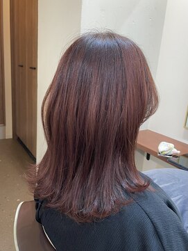 ポピイズ(POPPIES) ミディアムボブ【ピンクブラウン】