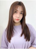 レイヤーカット 顔周りカット ローレイヤー ベージュ 美髪 20代