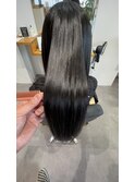 美髪黒髪ストレートロング