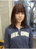 アプリコットオレンジ/くびれヘア/ウェーブショート［新潟］