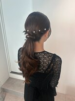 トリッカ シブヤ(TRICCA SHIBUYA)&nbsp;お呼ばれヘア/アレンジ/結婚式/ローポニーテール