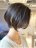 武蔵小杉大人ショートボブ透明感アッシュカラー小顔ショート30代