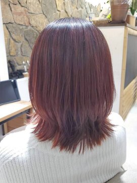 ヘアリゾート粋 リマ 銀座店(lima) くびれミディ/ブラウンレッド