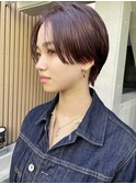 ハンサムショート×暖色カラー