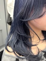 フレームプラス なんば駅前店(FRAME+)&nbsp;ネイビーブルー×レイヤー