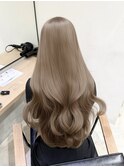 盛れるうるツヤくびれヘアブリーチあり Wカラーヘーゼルベージュ