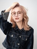 アーダー(ADER) 20代30代大人可愛い透明感ピンクアッシュ韓国風ラフパーマ