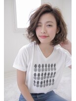 ヘアデザイン ラポール 茨木店(hair design Rapport)&nbsp;小顔無造作ウェーブでグラマラスドレープボブ