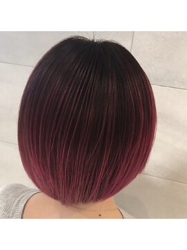エリス ウメダ(Eliss umeda) 【冬カラー】Eliss レッドボブ×ハイライト