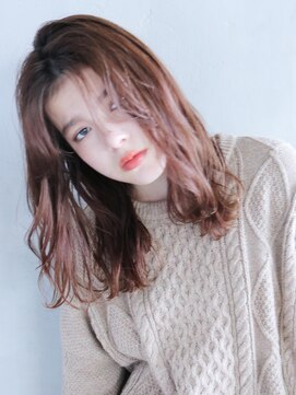 アイティー バイ アルバム 中野店(IT by ALBUM) ゆるミディアム_オリーブカラーハイライトカラー_76673