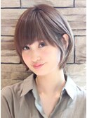 【30代40代50代】耳かけ前下がり小顔ショートボブ