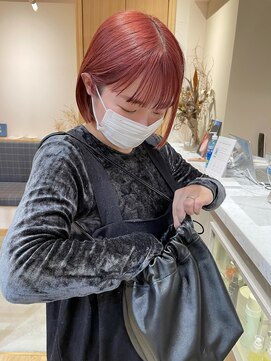 スムーク(smuk) 【smuk】/チェリーピンク/ミニボブ/ナチュラルシースルーバング