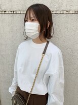 エムクランメイクス 原宿 表参道(m.clan MAKE'S) ボブロブヘアカーキグレージュオリーブベージュ大人かわいい小顔