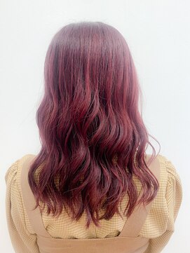 ユラギフロムユイマァル 水島店(YURAGI from YUIMARL) ブリーチ×チェリーピンク