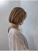 シルキーベージュ×シンプルボブ[藤沢/藤沢駅/完全個室]