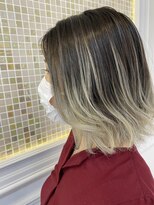 アプリバイリアン 浦和2号店(appri by Rien)&nbsp;ホワイトベージュ/バレイヤージュカラー/かきあげ[浦和/浦和駅]