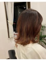 コアフィールフィス(COIFFURE fils) 【見附　今町】外ハネ☆オレンジピンクヘア