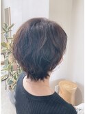 ショートボブの柔らかパーマ