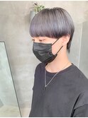 マッシュウルフ、シルバーグレー、ブリーチカラー