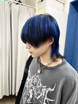 ヘアーグランデシーク(Hair Grande Seeek) メンズウルフダブルカラーデザインカラー裾カラー派手髪