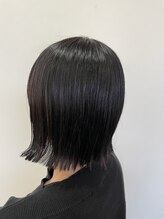 ヘアワークスルシア(HAIR WORKS LUCIA) 外はね、ぱっつんボブ