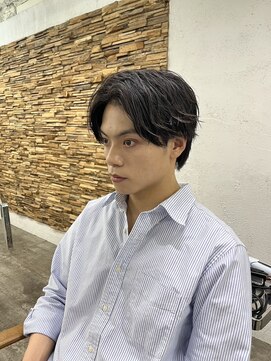 アジールヘア 所沢プロペ通り店(agir hair) センターパートカルマパーマダークアッシュニュアンスパーマ所沢