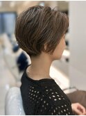 本八幡×パーマショートボブ×ハイライト×白髪ぼかし