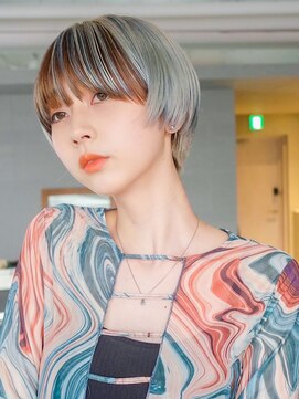 シオン(shion) ピンクグレープフルーツ小顔ワンレンボブルフ_39422