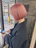 ルミヨコハマ 横浜駅店(Lumi) ペールピンクヘアカラーボブ