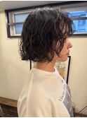 くせ毛風パーマ　ボブパーマ