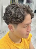 サーフカール/刈り上げセンターパート/波巻きツイストスパイラル