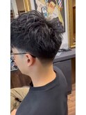 テーパーフェード×メンズショート