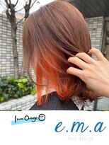 エマヘアデザイン(e.m.a Hair design) インナーオレンジ