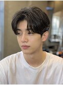 韓国風センターパート×ニュアンスパーマ