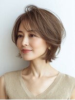 Heart's美人設計と白髪ぼかし専門店 青山表参道店 脱白髪染め/ショートヘア【ハーツ】&nbsp;白髪ぼかし脱白髪染め似合わせショートボブ40代50代60代