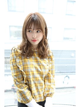 サロンドミルク 原宿(salon de MiLK) 【salon de MiLK 原宿】シースルーバング×耳かけ×ゆるウェーブ