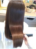 明るめカラーでも【髪質改善ストレート】