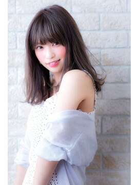 ヘアーアートシフォン 川口東口店(hair art chiffon) イヤリングカラーorラベンダーカラーでイメチェンの大人ロング