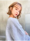 ACE 横浜　大人可愛い波ウェーブボブ×アッシュベージュ