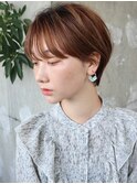 大人可愛いマッシュショート/アッシュベージュ/表参道30代40代