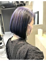オルロバイイザ(ORLO by IZA)&nbsp;バイオレットハイライト×前下がりボブ