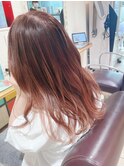 大人かわいい暖色グラデカラー