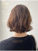 外はねウェーブ×切りっぱなしボブ