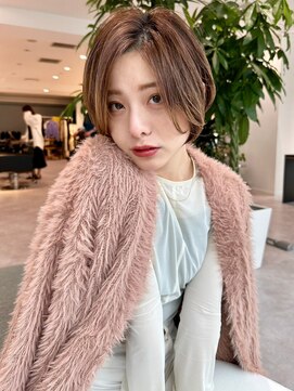 アンド ストーリーズ(&STORIES) 大人可愛い小顔ひし形クビレ丸みボブ20代30代40代大人ショート