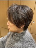 似合わせカット/毛流れショート/つやカラー