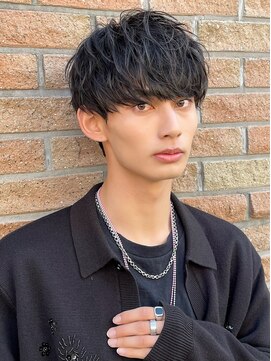 アーリー(Ali'i) ソフトツイストパーマツーブロックマッシュサイドパートメンズ