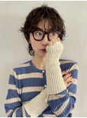 ゆるカールショートウルフ