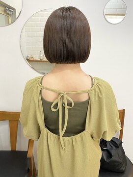 ハイフ(haif) 【haif】パツッとボブ×オリーブベージュ